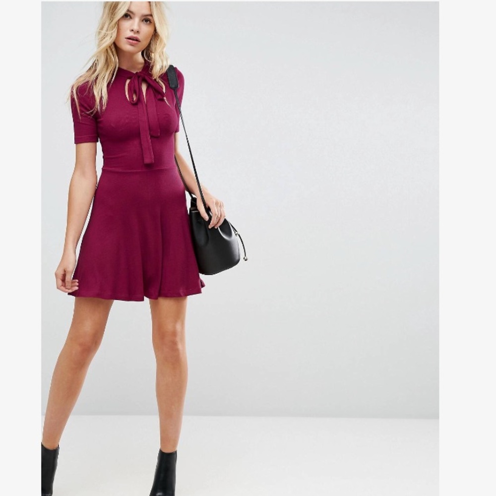 ASOS Mini Tea Dress with Tie Detail